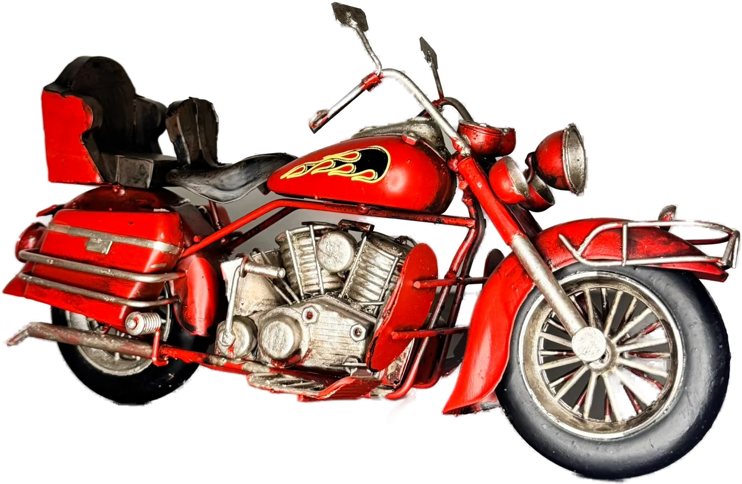 Alev Motifli Harley Kırmızı