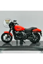 Harley Davidson Street 750 Maket Motor - 1:18 Maisto Kırmızı - Görsel 5