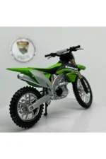 Kawasaki KX450F Maket Motor - 1:18 Bburago Diecast Yeşil - Görsel 3