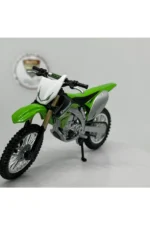 Kawasaki KX450F Maket Motor - 1:18 Bburago Diecast Yeşil - Görsel 6