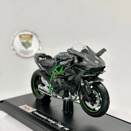 Kawasaki Ninja H2R Maket Motor - 1:18 MSZ Diecast Stantsız Siyah