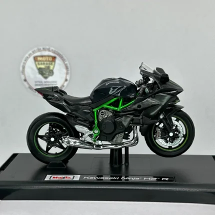 Kawasaki Ninja H2R Maket Motor – 1:18 MSZ Diecast Stantsız Siyah - görsel 2