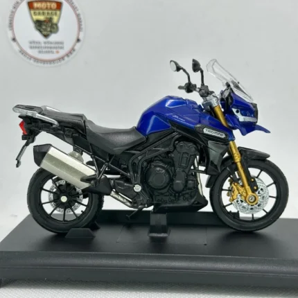Triumph Tiger Explorer Maket Motor – 1:18 Welly Diecast Lacivert - görsel 2