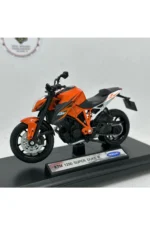 KTM 1290 Super Duke Maket Motor - 1:18 Welly Diecast Turuncu - Görsel 6