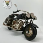 El Yapımı Siyah Chopper Metal Motosiklet Biblosu – Retro Koleksiyonluk Cruiser Figür