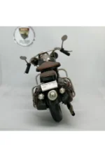 El Yapımı Siyah Chopper Metal Motosiklet Biblosu – Retro Koleksiyonluk Cruiser Figür - Görsel 4