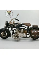 El Yapımı Siyah Chopper Metal Motosiklet Biblosu – Retro Koleksiyonluk Cruiser Figür - Görsel 6
