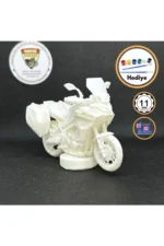 3D Yamaha Tracer 900 GT Motosiklet Figür – Beyaz 1:18 Ölçek Boyanabilir Biblo & Maket