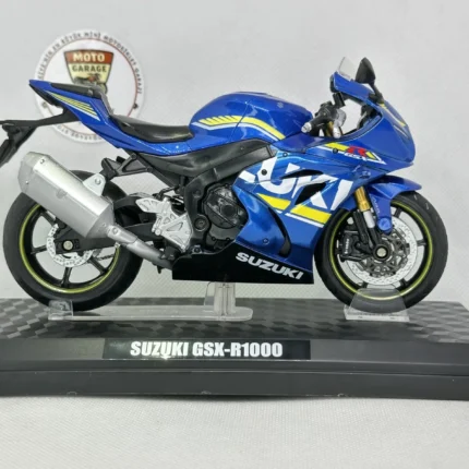 Suzuki GSX-R1000 Lacivert 1:12(17) Diecast Metal Stantsız Motosiklet Model – SUZUKİ LİSANSLI - görsel 2