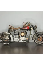 Alev Desenli El Yapımı Metal Chopper Biblo - 36 cm Büyük Boy - Görsel 2