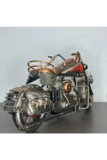 Alev Desenli El Yapımı Metal Chopper Biblo - 36 cm Büyük Boy - Görsel 4