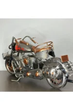 Alev Desenli El Yapımı Metal Chopper Biblo - 36 cm Büyük Boy - Görsel 5