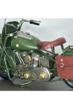 Askeri Yeşil Metal Chopper Biblo - 36 cm US Army El Yapımı - Görsel 5