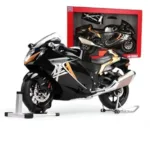 Suzuki Hayabusa GSX R1300 Maket Motor - 1:6 Siyah Gold Işıklı