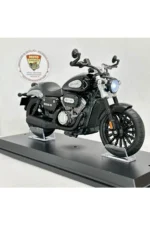 Siyah Benda Chinchilla Maket Motor - 1:12 Işıklı Sesli Cruiser