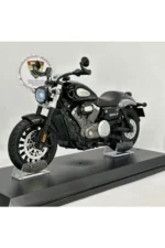 Siyah Benda Chinchilla Maket Motor - 1:12 Işıklı Sesli Cruiser - Görsel 6