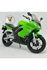 Kawasaki Ninja 650R Maket Motor - 1:10 Diecast Yeşil Siyah