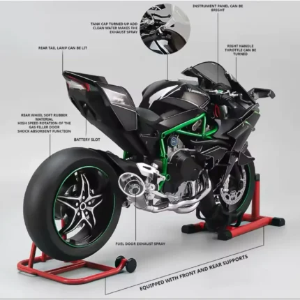 Kawasaki Ninja H2R 1:6 Maket Motor – Işıklı, Sesli, Dumanlı - görsel 2
