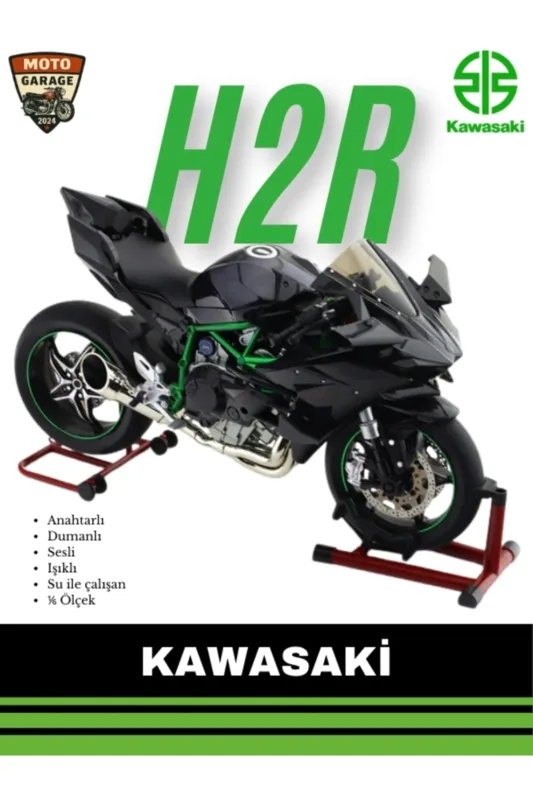 Kawasaki Ninja H2R Maket - 1:6 Işıklı Sesli Dumanlı