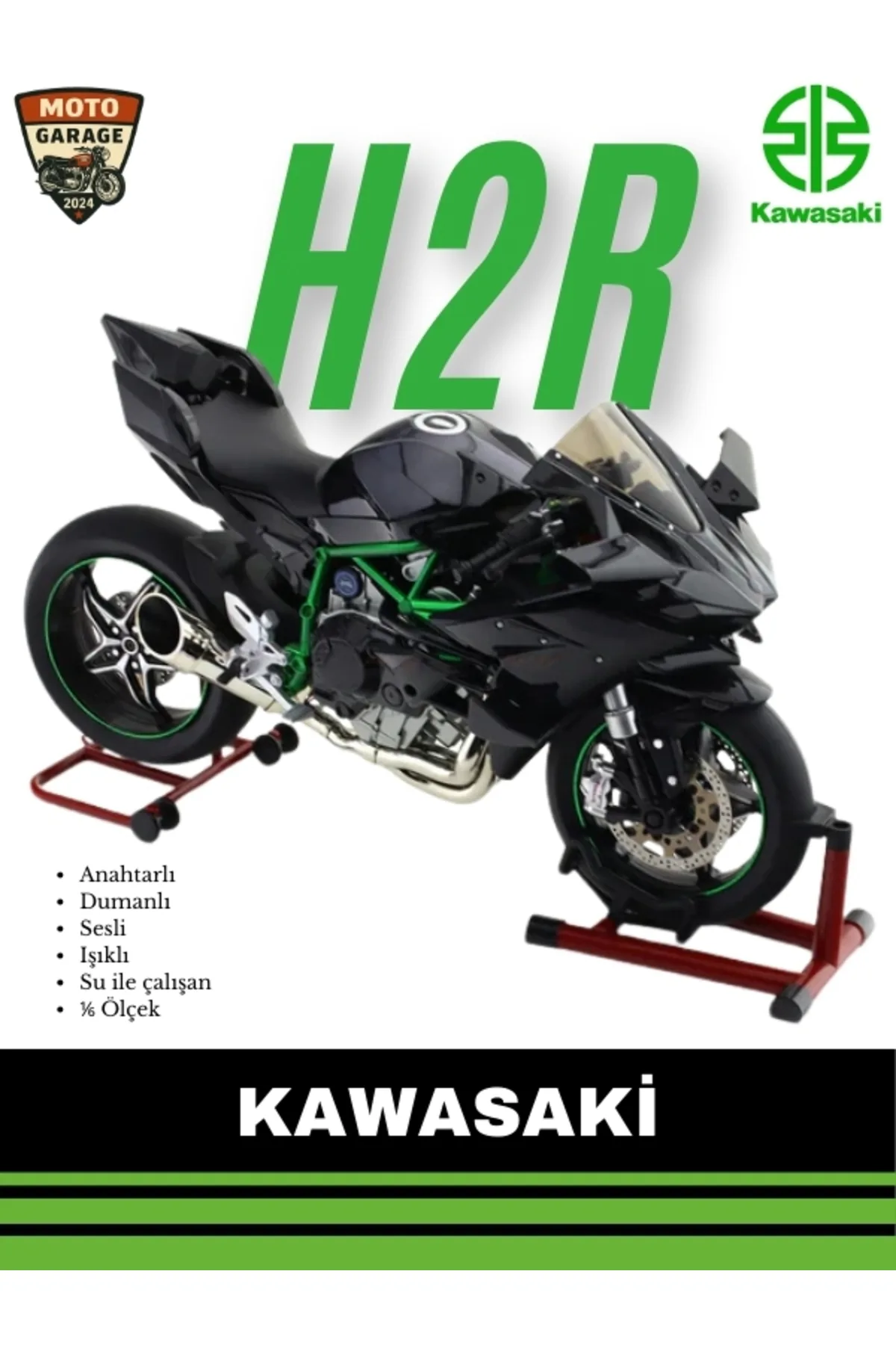 1_org_zoom-753.jpg Kawasaki Ninja H2R Maket - 1:6 Işıklı Sesli Dumanlı