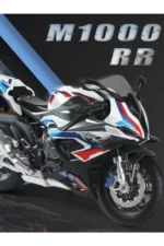Işıklı BMW M1000 RR 1:9(25cm) ölçek Diecast Motosiklet Model Oyuncak