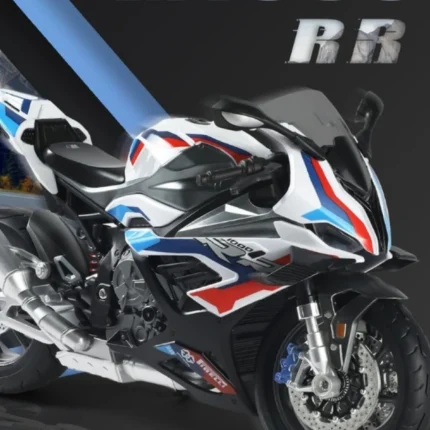 Işıklı BMW M1000 RR 1:9(25cm) ölçek Diecast Motosiklet Model Oyuncak