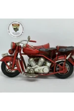 Yan Sepetli Motosiklet Maket - El Yapımı Vintage Metal - Görsel 6