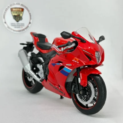 Suzuki GSX-R1000 1:12 Kırmızı Diecast Motosiklet – Lisanslı Metal Model Koleksiyon Oyuncak