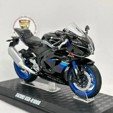 Suzuki GSX-R1000 1:12 Diecast Stantsız Model Motosiklet Siyah