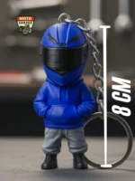 Lacivert Motorcu Anahtarlık - 3D Baskı Moto Figürü - Görsel 2