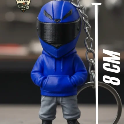Lacivert Motorcu Anahtarlık – 3D Baskı Moto Figürü - görsel 2
