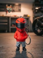 3D Baskı Kırmızı Motorcu Anahtarlık – Motor & Motosiklet Anahtarlık
