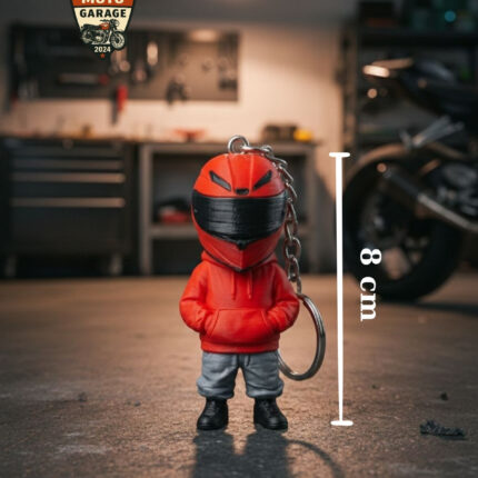 3D Baskı Kırmızı Motorcu Anahtarlık – Motor & Motosiklet Anahtarlık - görsel 2