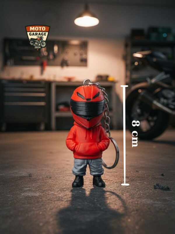 3D Baskı Kırmızı Motorcu Anahtarlık – Motor & Motosiklet Anahtarlık - görsel 2