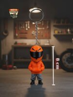 3D Baskı Turuncu Motorcu Anahtarlık – Motor & Motosiklet Anahtarlık - Görsel 2