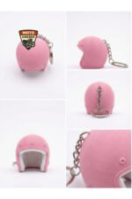 Pembe Kask Anahtarlık - 3D Baskı Mini Kask Aksesuarı - Görsel 2