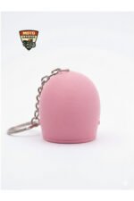 Pembe Kask Anahtarlık - 3D Baskı Mini Kask Aksesuarı - Görsel 6