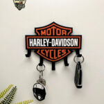 Harley Anahtar Askısı - 3D Tasarım Motosiklet Duvar Dekoru