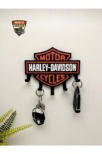 Harley Anahtar Askısı - 3D Tasarım Motosiklet Duvar Dekoru