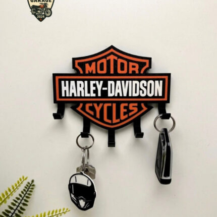 Harley Anahtar Askısı - 3D Tasarım Motosiklet Duvar Dekoru