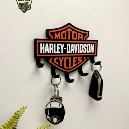Harley Anahtar Askısı – 3D Tasarım Motosiklet Duvar Dekoru - görsel 2