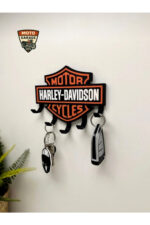 Harley Anahtar Askısı - 3D Tasarım Motosiklet Duvar Dekoru - Görsel 3