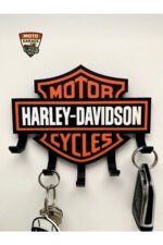 Harley Anahtar Askısı - 3D Tasarım Motosiklet Duvar Dekoru - Görsel 4