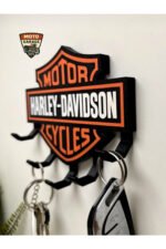 Harley Anahtar Askısı - 3D Tasarım Motosiklet Duvar Dekoru - Görsel 5