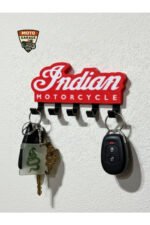 Indian Motorcycle Anahtar Askısı - Retro 3D Tasarım