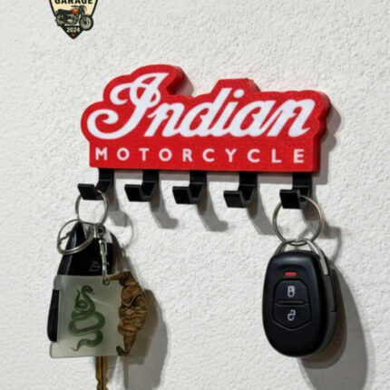 Indian Motorcycle Anahtar Askısı - Retro 3D Tasarım