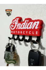Indian Motorcycle Anahtar Askısı - Retro 3D Tasarım - Görsel 5