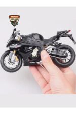 BMW S1000RR 1:12 Ölçek Siyah Diecast Motosiklet Model – Lisanslı Metal Maket & Koleksiyonluk Oyuncak - Görsel 3