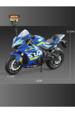 Suzuki GSX-R1000 Maket - 1:9 Ölçek Işıklı Lacivert Model - Görsel 5