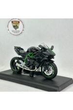 Kawasaki H2R Maket - 1:18 Diecast Siyah Yeşil Model